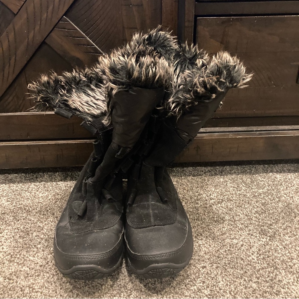 THE NORTH FACE Black Nuptse Purna PrimaLoft Tall Winter Boots- Size 7 - No Laces